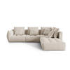 ECKSOFA modular rechts Bloom aus Samt ecru 4 Sitzplätze - Ecru, Textil (310/316cm) - Micadoni