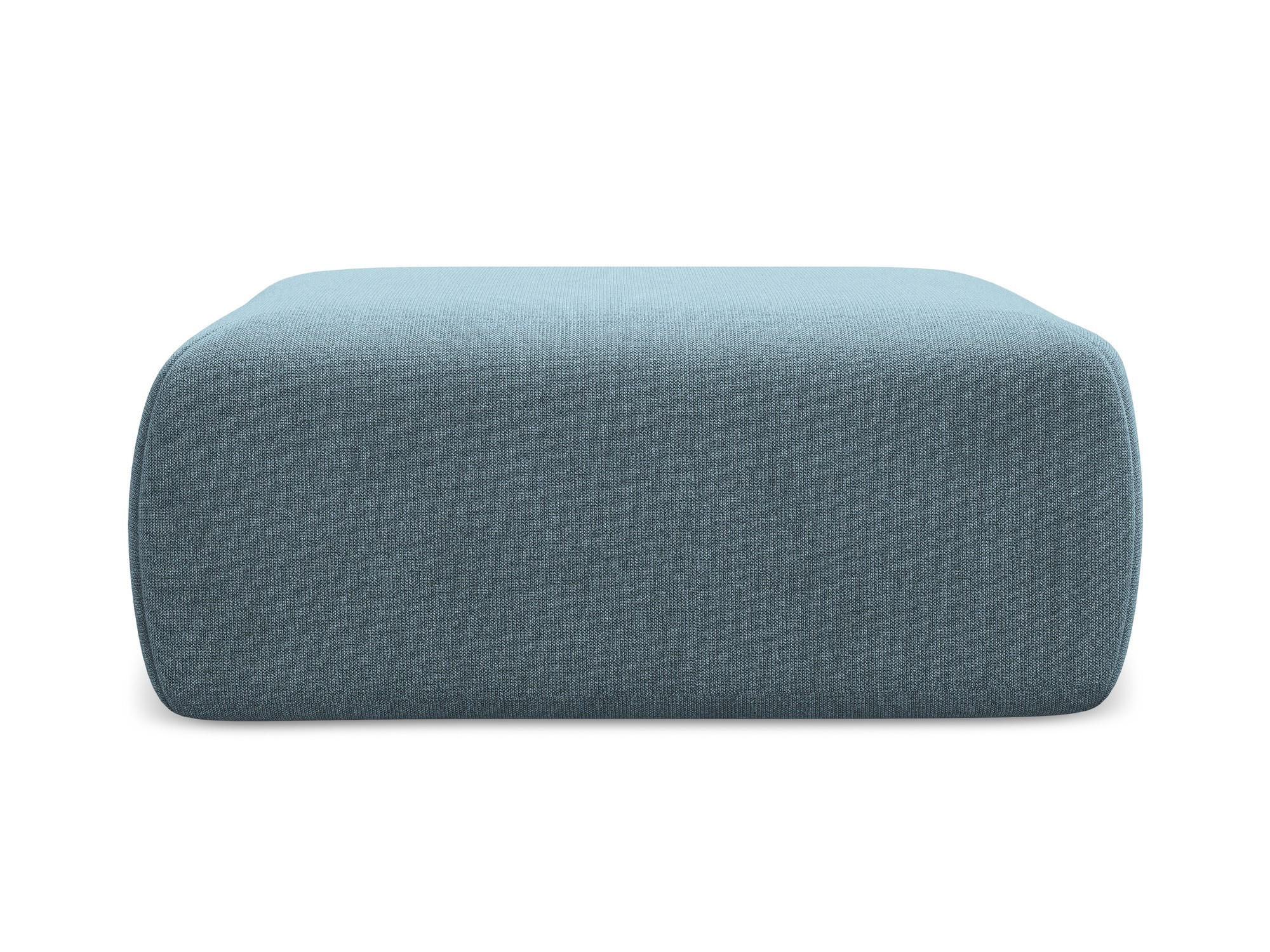 POUF Strukturstoff Stoff Blau - Blau/Schwarz, Kunststoff/Textil (102/40/62cm) - Makamii