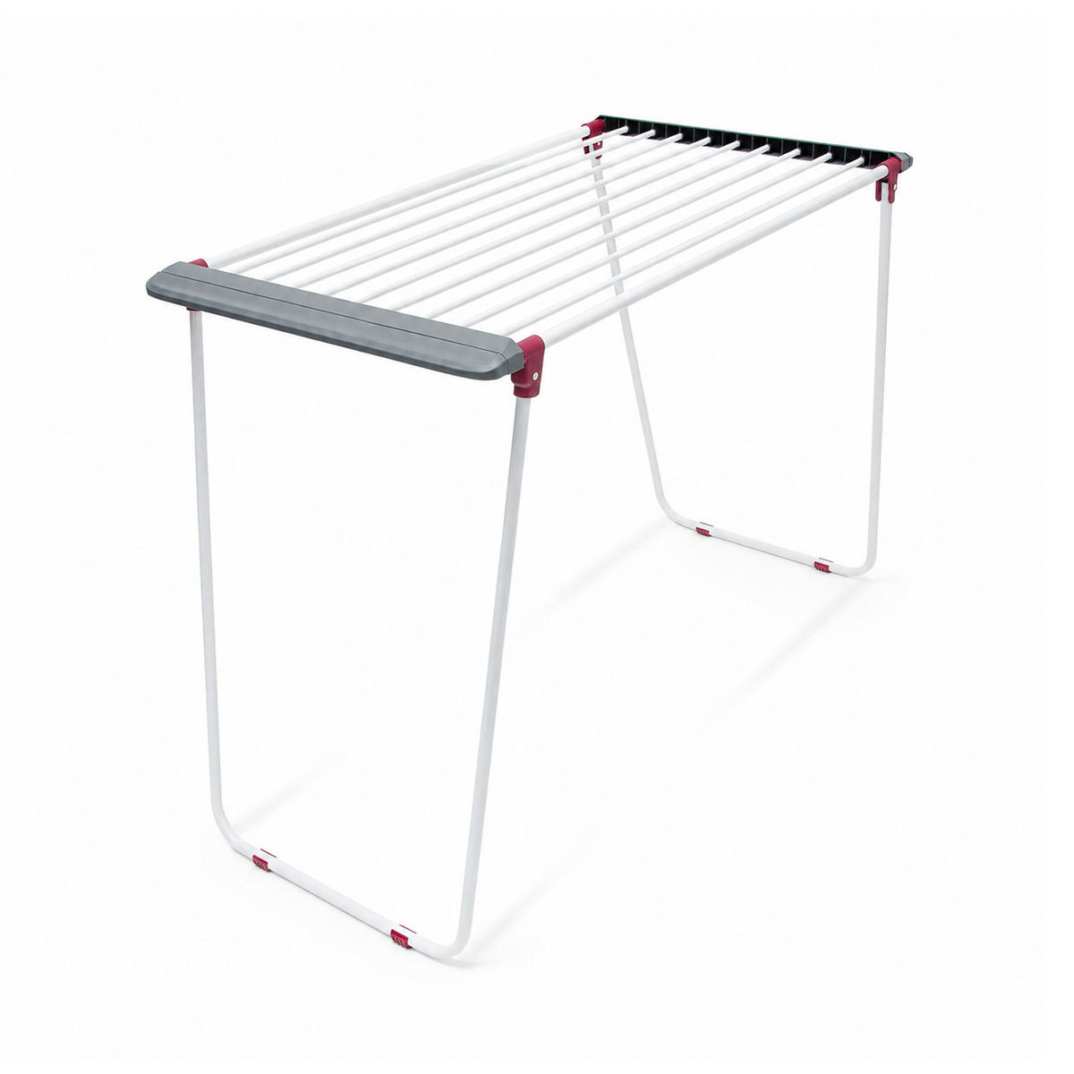 USCĂTOR PENTRU RUFE Alb Gri Roșu extensibil 18,2 m - alb, material plastic/material textil (199/91/63cm) - Relaxdays