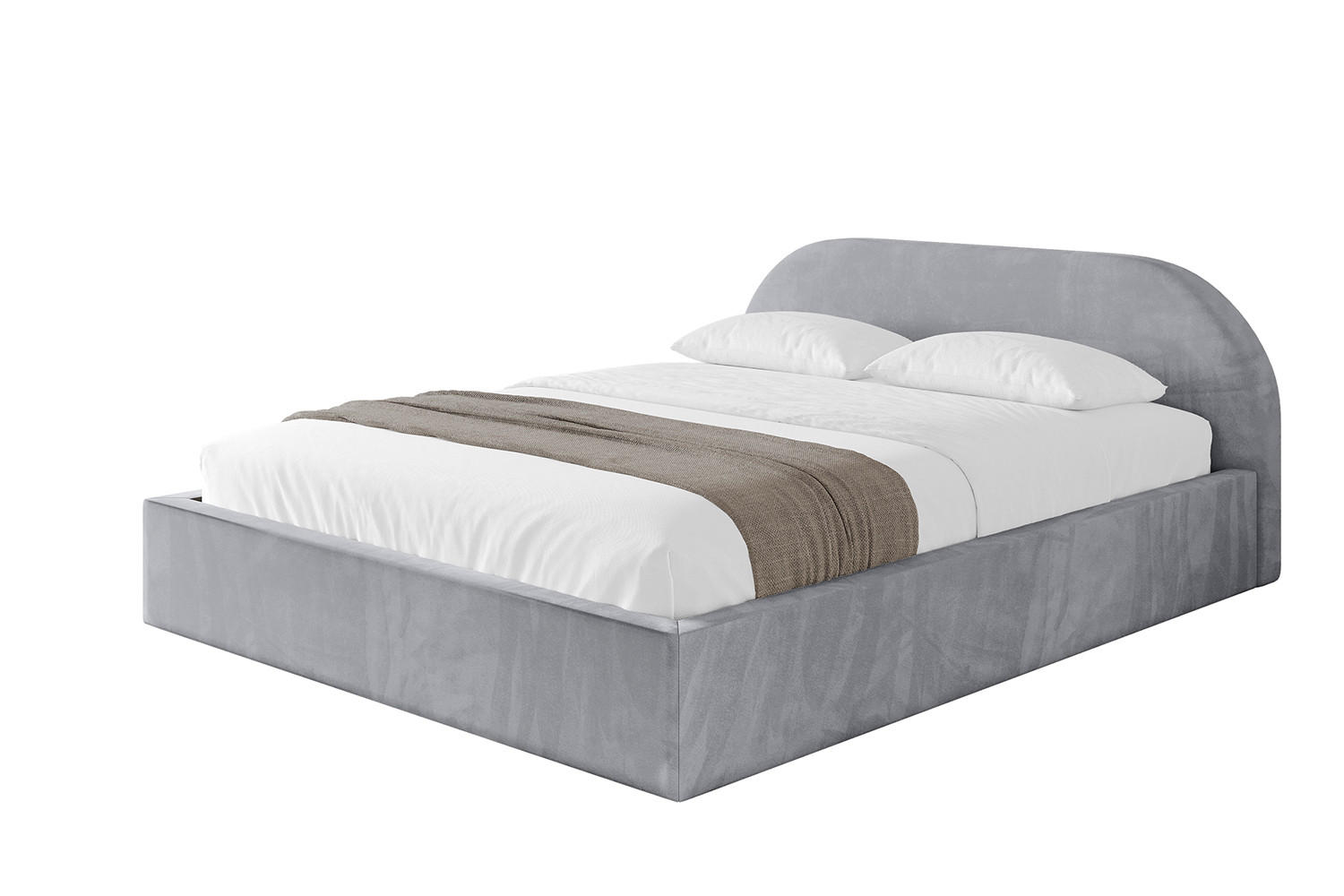 POLSTERBETT mit Bettkasten und Lattenrost, Bett mit Matratze H3/H4 - TIVON-V1 180x200 Hellgrau - Hellgrau, Holzwerkstoff/Textil (180/200cm) - ALTDECOR