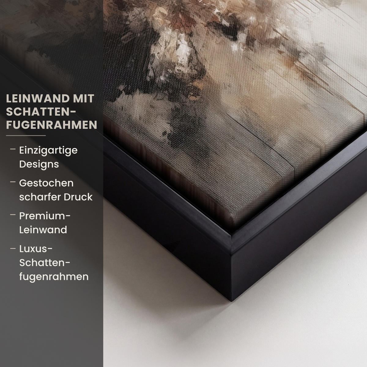 LEINWAND Bilder mit Rahmen - Farbe - Abstrakt - Beige - Kunst - 20x30 - Greige, Textil (20/30cm) - MuchoWow