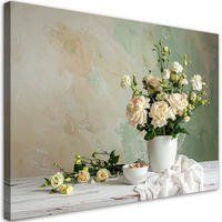 LEINWANDBILD Blumen 60x40cm - Beige, Textil (60/40cm) - Feeby