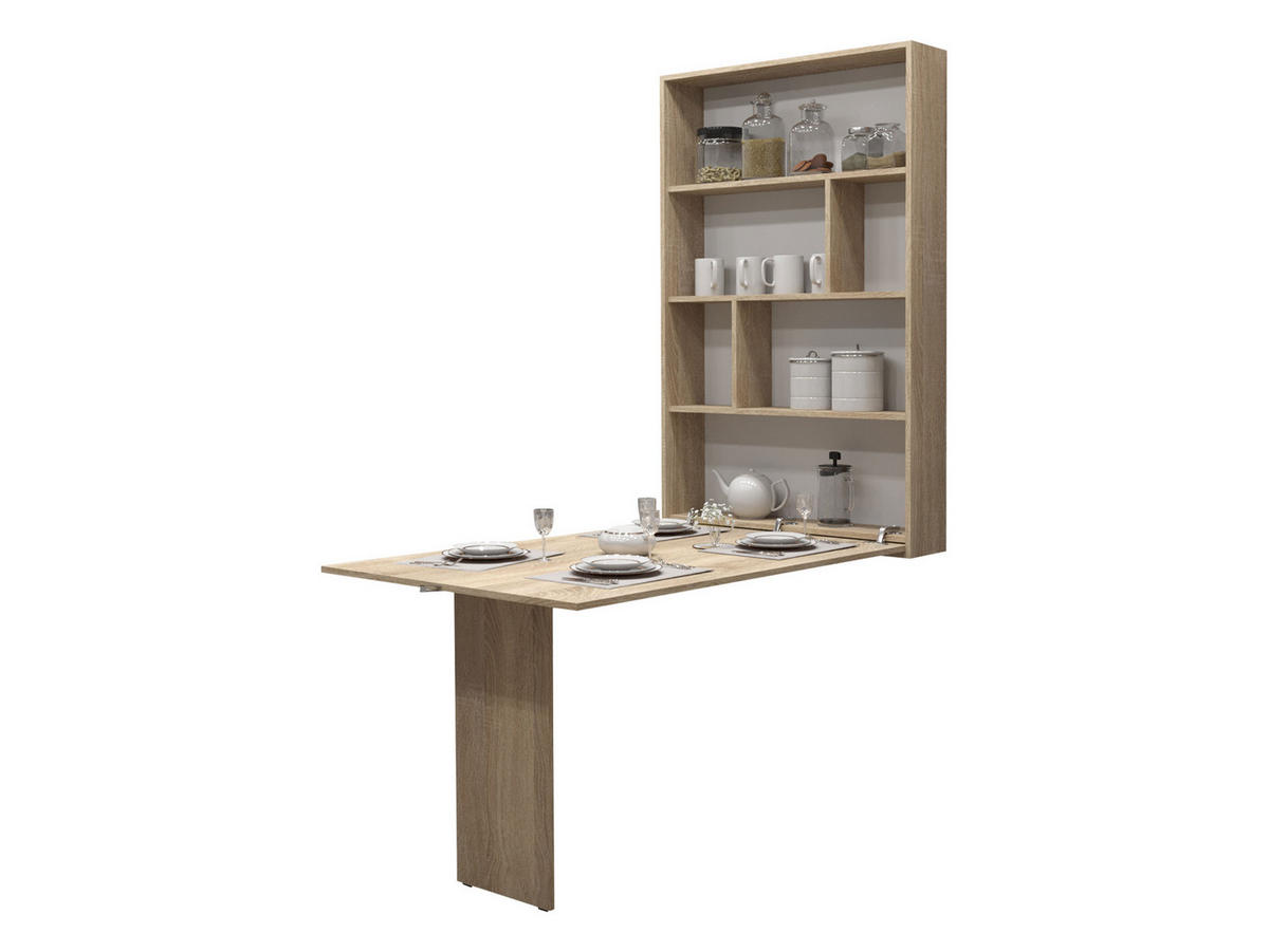 WANDKLAPPTISCH Abi - Sonoma Eiche, Holzwerkstoff (85/203/19cm) - MIRJAN24