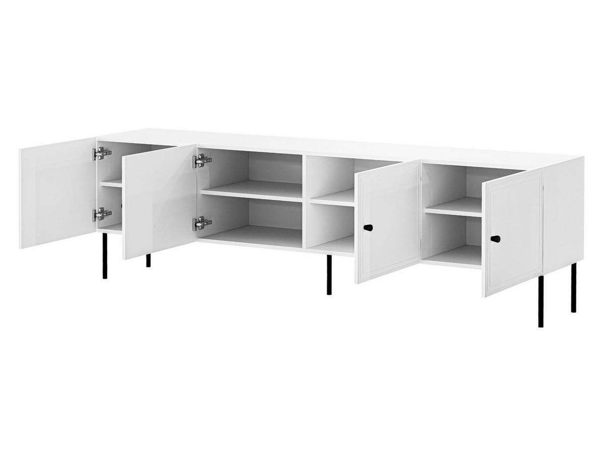 TV-LOWBOARD Palazzo Bis 200 4D - Schwarz/Weiß, Holzwerkstoff/Kunststoff (201/40/60cm) - MIRJAN24