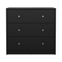 51. KOMMODE mit 3 Schubladen lise 72,4/30,1/68,3 cm - Schwarz, Holzwerkstoff (30.1/68.3/85.2cm) - Calicosy