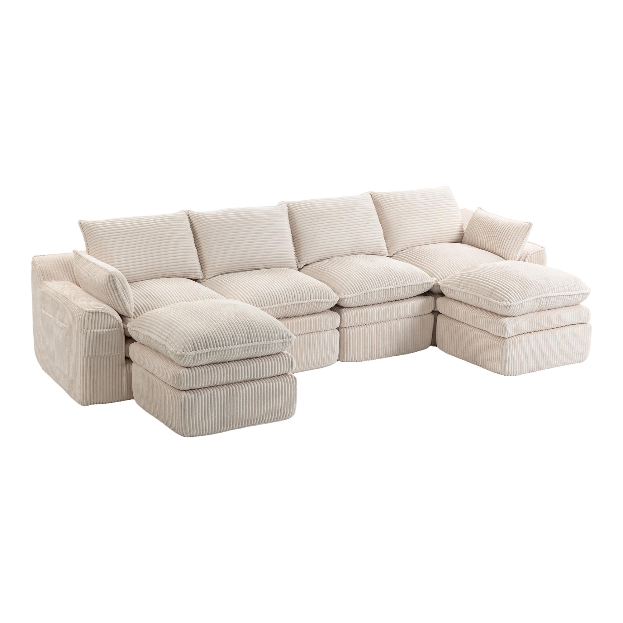 ComfortXL Wohnlandschaft Beige 335x85x167 cm