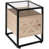 NACHTSCHRANK Kidderminster,40 x 43 60,5 cm,Industrial Holz hell, Eiche Sonoma - Naturfarben, Holzwerkstoff (43/60.5/40cm) - tectake