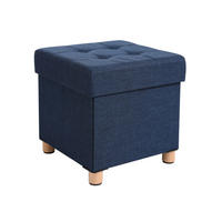 SITZHOCKERINDUSTRIE-DESIGN - Blau, Holzwerkstoff (38/40/38cm) - Hansiro