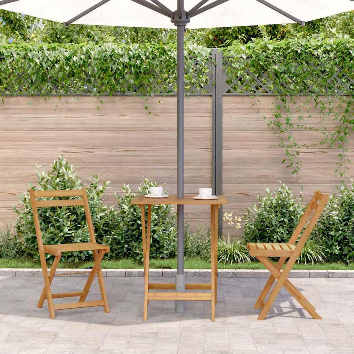 GARTENTISCH Tischgan 60/75/60 cm - Hellbraun, Naturmaterialien (60/60/75cm) - ZMH