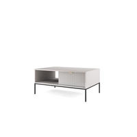COUCHTISCH NOVA - L104, goldenen Akzenten, 104x68x46 cm Grau - Graphitfarben/Schwarz, Holzwerkstoff/Kunststoff (68/104/46cm) - DomoHome
