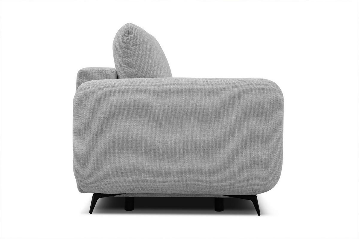 SOFA DRAKE 3-Sitzer mit Schlaffunktion, hellgrau - Hellgrau/Braun, Holz/Textil (232/90/107cm) - Courtois Laville
