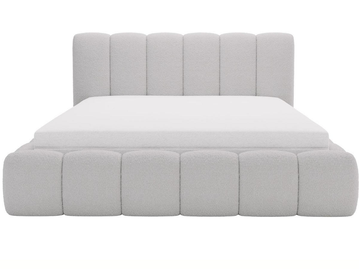 POLSTERBETT Cloud 200x200 Bouclé-Stoff Hellgrau - Hellgrau, Textil (200/200cm) - Graingold