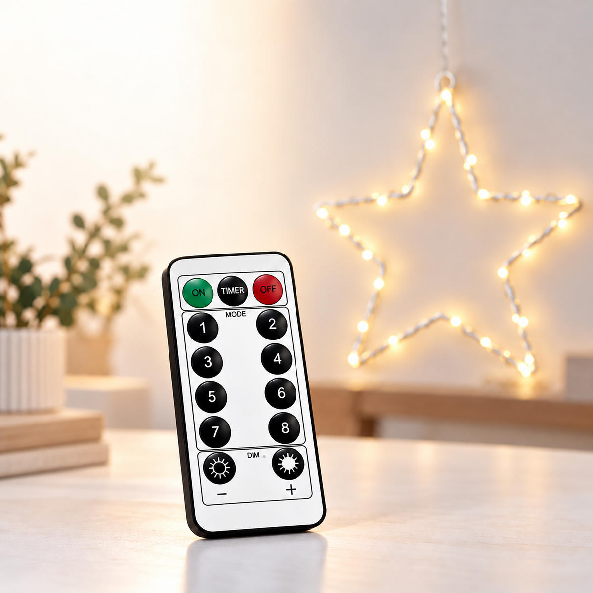 ZVEZDA Bela LED 2-delni-set 30 cm toplo bela - bela, kovina/umetna masa (29/30/2cm) - Relaxdays