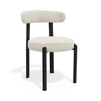 2ER-SET Stühle NOMA Gewebe mit Struktur und weichem Griff Creme 56cm - Creme, Textil (56/77/55cm) - Premium Interiors