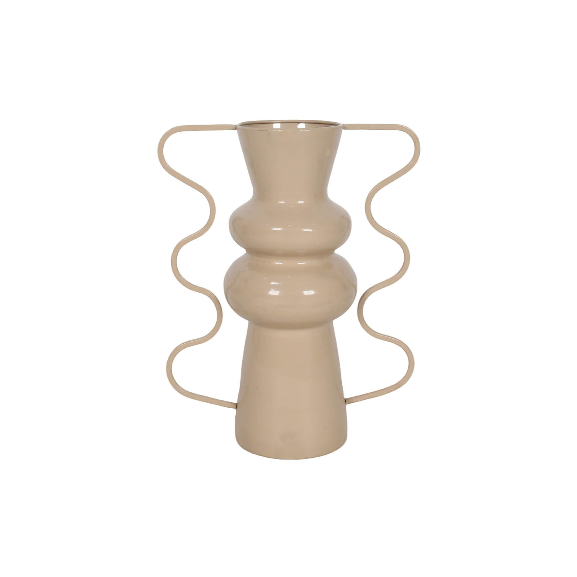 BLUMENTOPF Beige 34/28/14 - Beige, Metall (34cm) - Mobili Rebecca