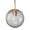 PENDELLEUCHTE Rome - Transparent/Goldfarben, Glas/Metall (20/20/110cm) - kiki design