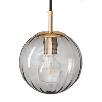 PENDELLEUCHTE Rome - Transparent/Goldfarben, Glas/Metall (20/20/110cm) - kiki design