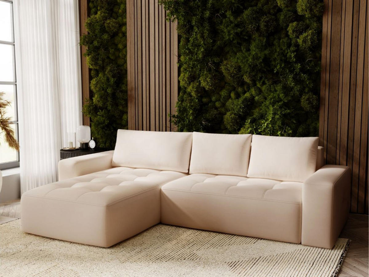 ECKSOFA Portland Beige Links - Beige, Holz/Kunststoff (165/250cm) - Graingold
