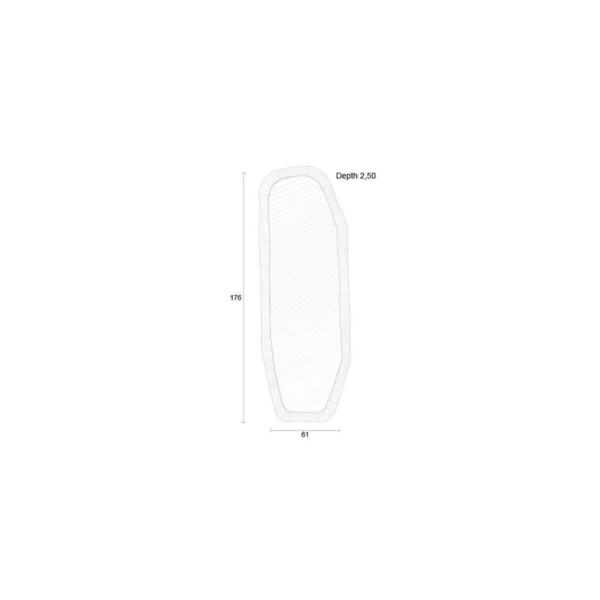 WANDSPIEGEL Reverse - Beige, Holz (61/176/2.5cm) - Zuiver