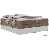 BOXSPRINGBETT TRAVIT ZERO KING 140/200 - Braun Cord - Topper T25 - H3 - Schwarz/Braun, Kunststoff/Textil (140/200cm) - MKS