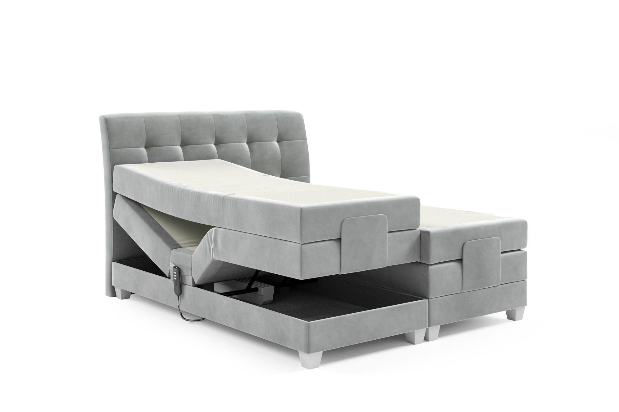 Thumbnail - Fun Möbel Boxspringbett, Braun, Textil, 160x200 cm, Schlafzimmer, Betten, Boxspringbetten