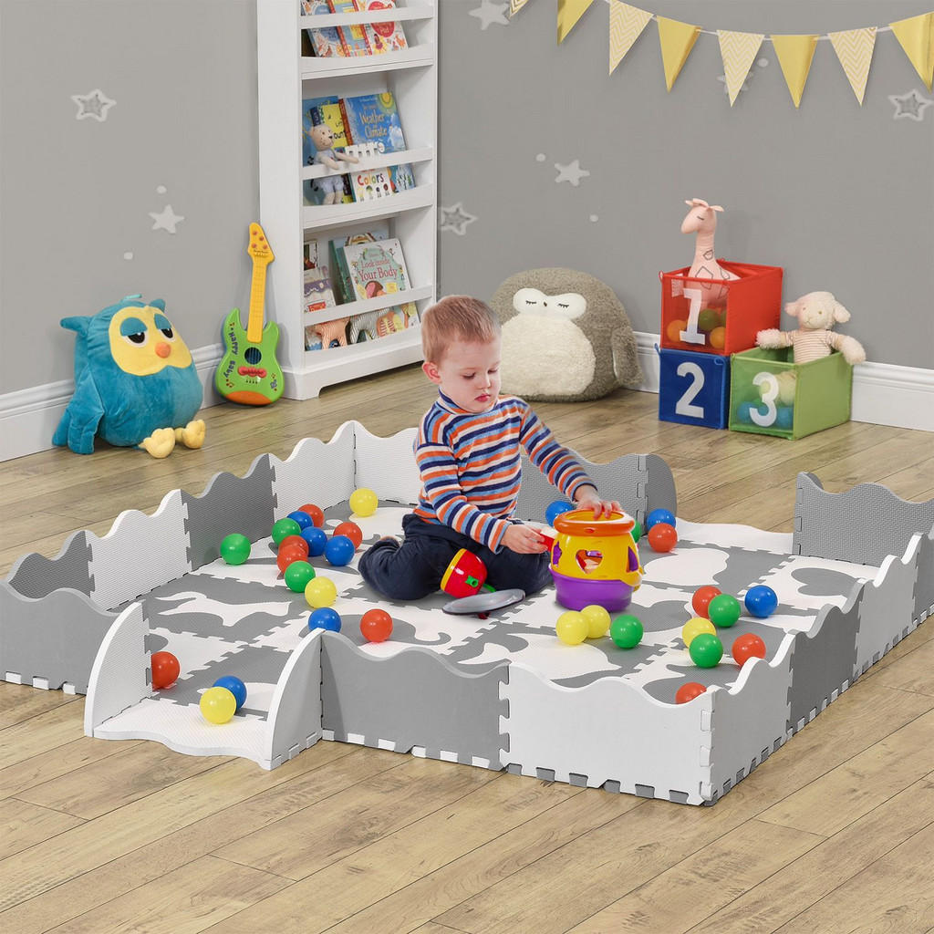 Thumbnail - Juskys Kinder, Grau, Kunststoff, 189x1x189 cm, unisex, Spielzeug, Kinderspielzeug, Kinderpuzzle