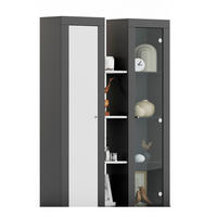 AUFSATZVITRINE Orion athrazit grau - Weiß, Holzwerkstoff (102/141/27cm) - Xonox