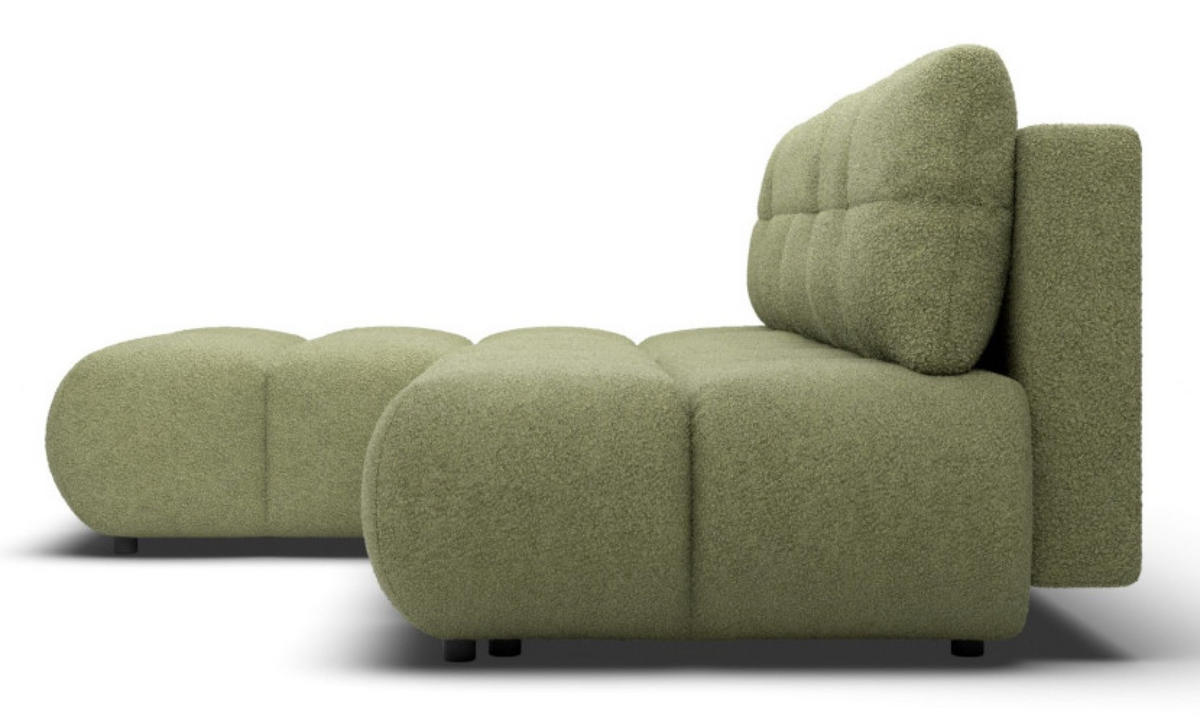 ECKSOFA Grün MILA Ausziehbar Links Ohne Armlehnen - Grün, Textil (230/177cm) - Sepro Meble
