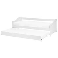 UTDRAGBAR SÄNG 90x200 cm vit Luneray - Vit, Trä (90/200cm) - Beliani