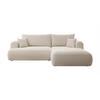ECKSOFA Ovo Beige Boucle - Beige/Schwarz, Kunststoff/Textil (260/165cm) - Selsey