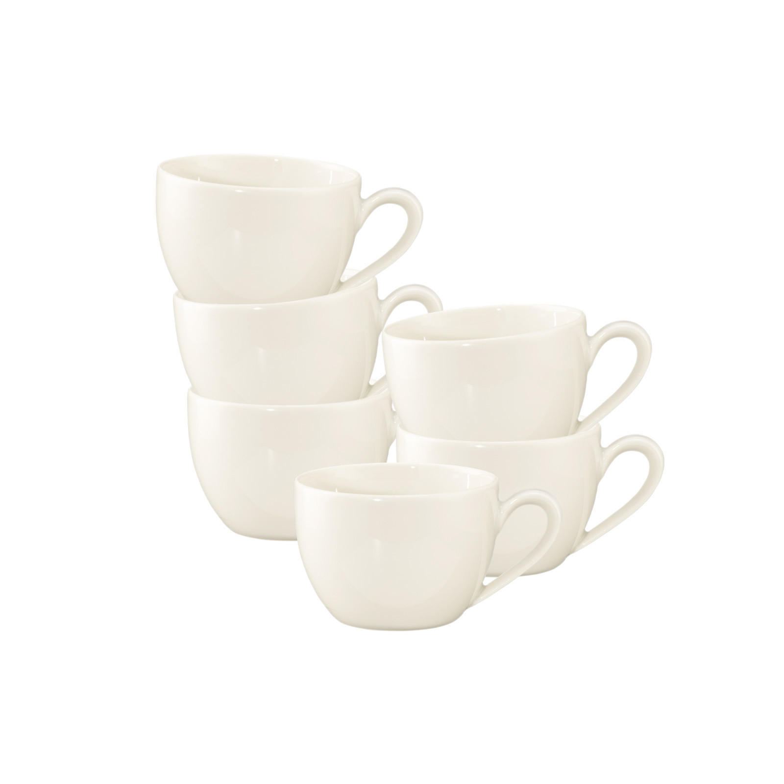 ESPRESSOTASSEN Savona Fine Diamond creme 110 ml 6er Set - Creme, Keramik (0.11L) - Seltmann Weiden