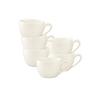 ESPRESSOTASSEN Savona Fine Diamond creme 110 ml 6er Set - Creme, Keramik (0.11L) - Seltmann Weiden