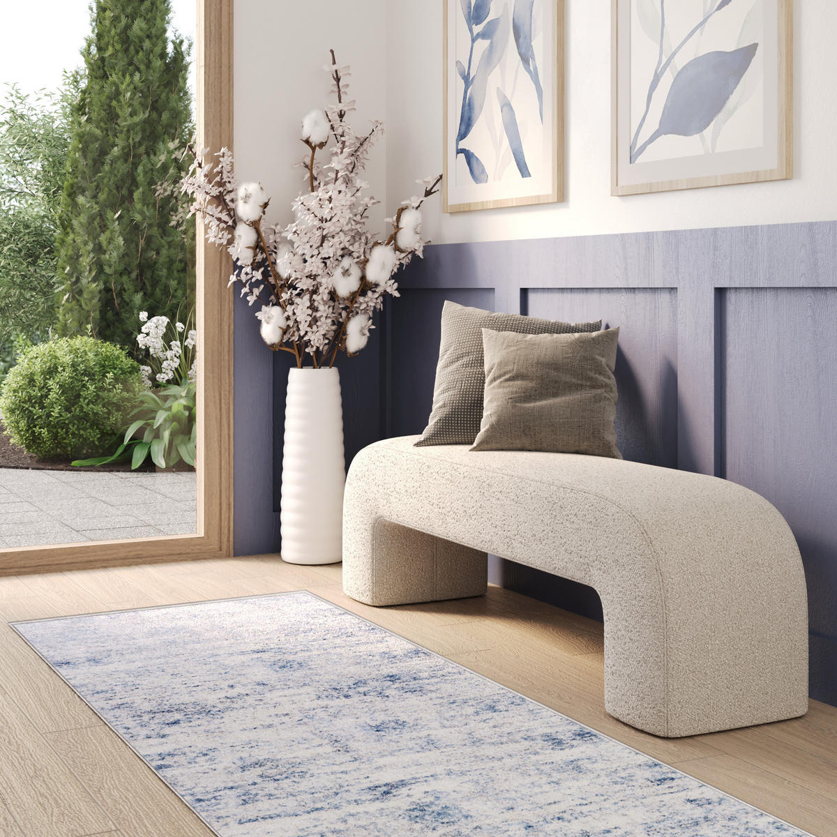 TEPPICHLÄUFER SKY creme vintage 80/200 cm - Creme, Textil (80/200cm) - Tapiso