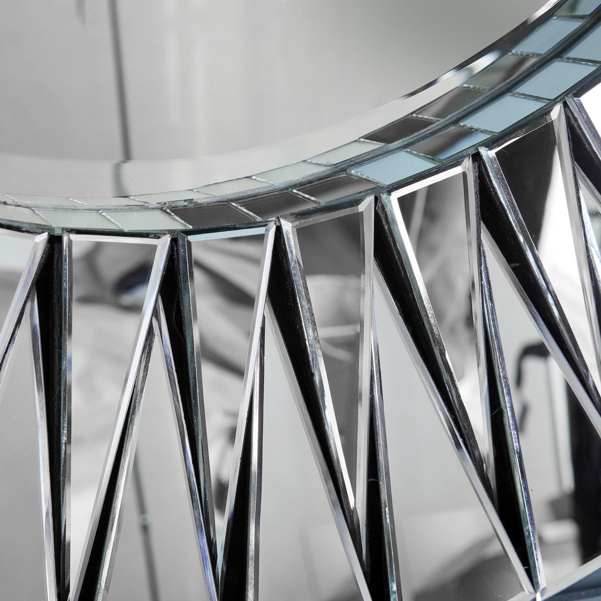 SPIEGEL aus Glas Anémone Ø 100 cm - Silberfarben, Glas (7/100/100cm) - Signature