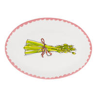 TELLER Spargel in Bunt - 27cm - Multicolor, Keramik (27/19.4/2.1cm) - Blond Amsterdam