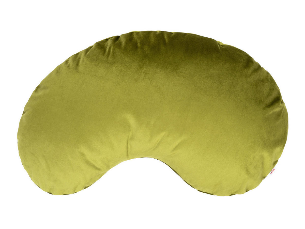 XL-KISSEN-BOHNE Samt&Sonders mai-grün 70/45 cm - Olivgrün/Grün, Textil (45/70cm) - beties Heimtextil