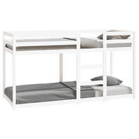 ETAGENBETT Weiß 80x200 cm Massivholz Kiefer - Weiß, Holz
