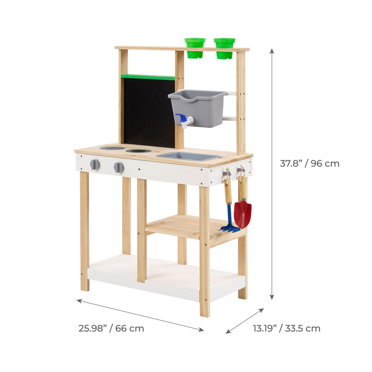 MATSCHKÜCHE aus Holz, 96 cm - Beige, Holz (66/34/96cm) - Teamson Kids