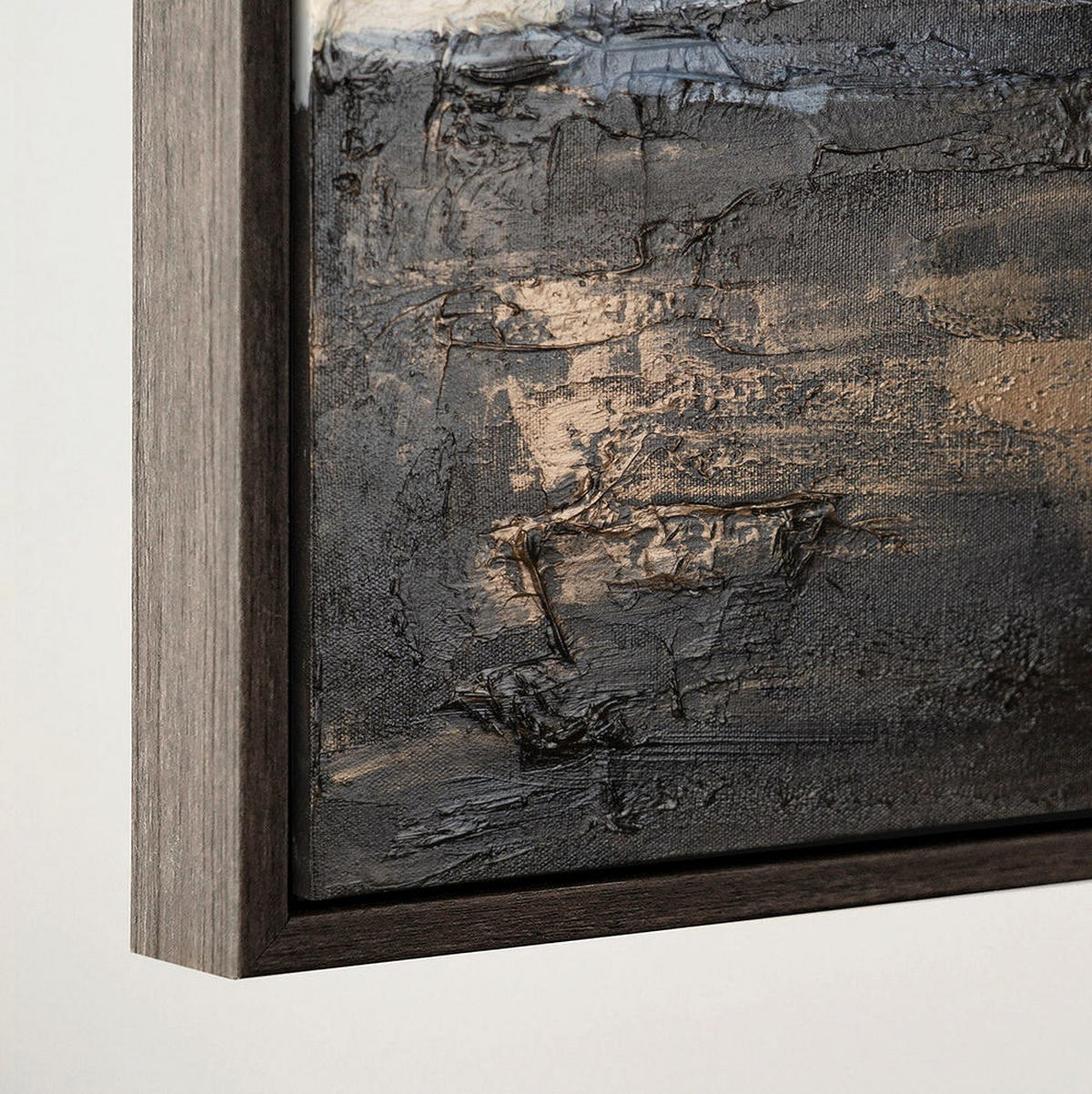 GEMÄLDE Geometrische Farben Schattenfugenrahmen Grau 140x100 cm - Grau, Holz (140/100cm) - YS-art gallery