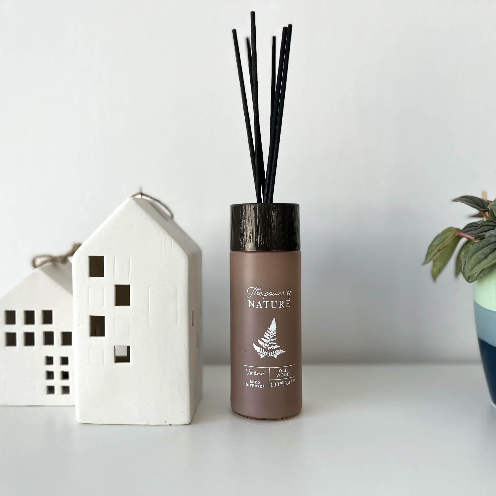 DIFFUSOR MIT 6 STÄBCHEN Braun 8/8/25 cm - Braun, Glas (8/25/8cm) - Mobili Rebecca