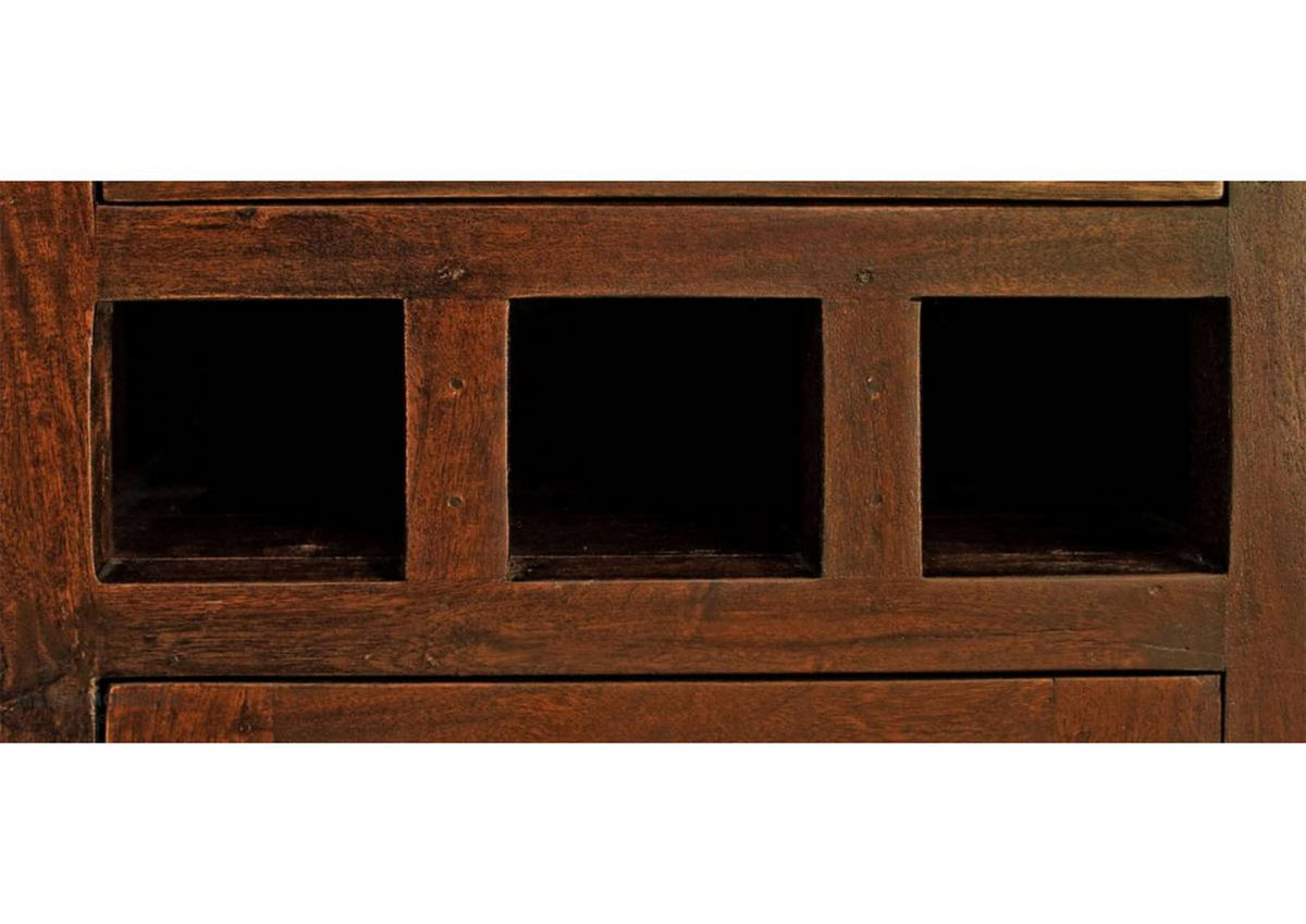 NACHTTISCH Akazie 46x40x65 nougat lackiert OXFORD #269 - Dunkelbraun, Holz (46/65/40cm) - Massivmoebel24
