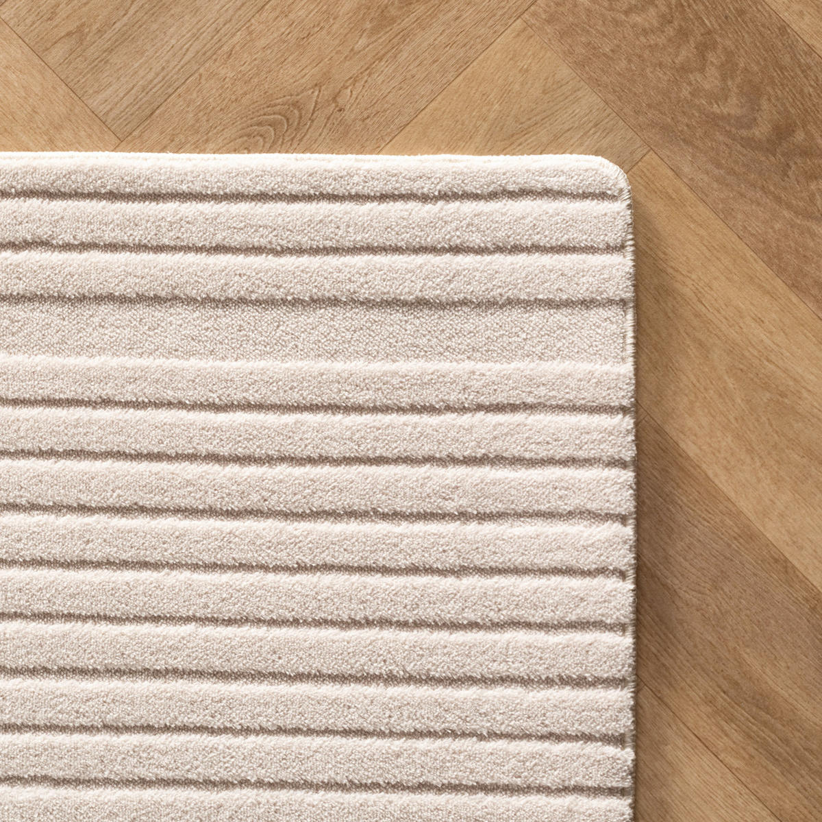 TEPPICH Kurzflor Boho Design Microfaser Baumwolle Schlafzimmer Creme Rechteckig 200x290 - Creme, Textil (200/290cm) - KADIMA DESIGN