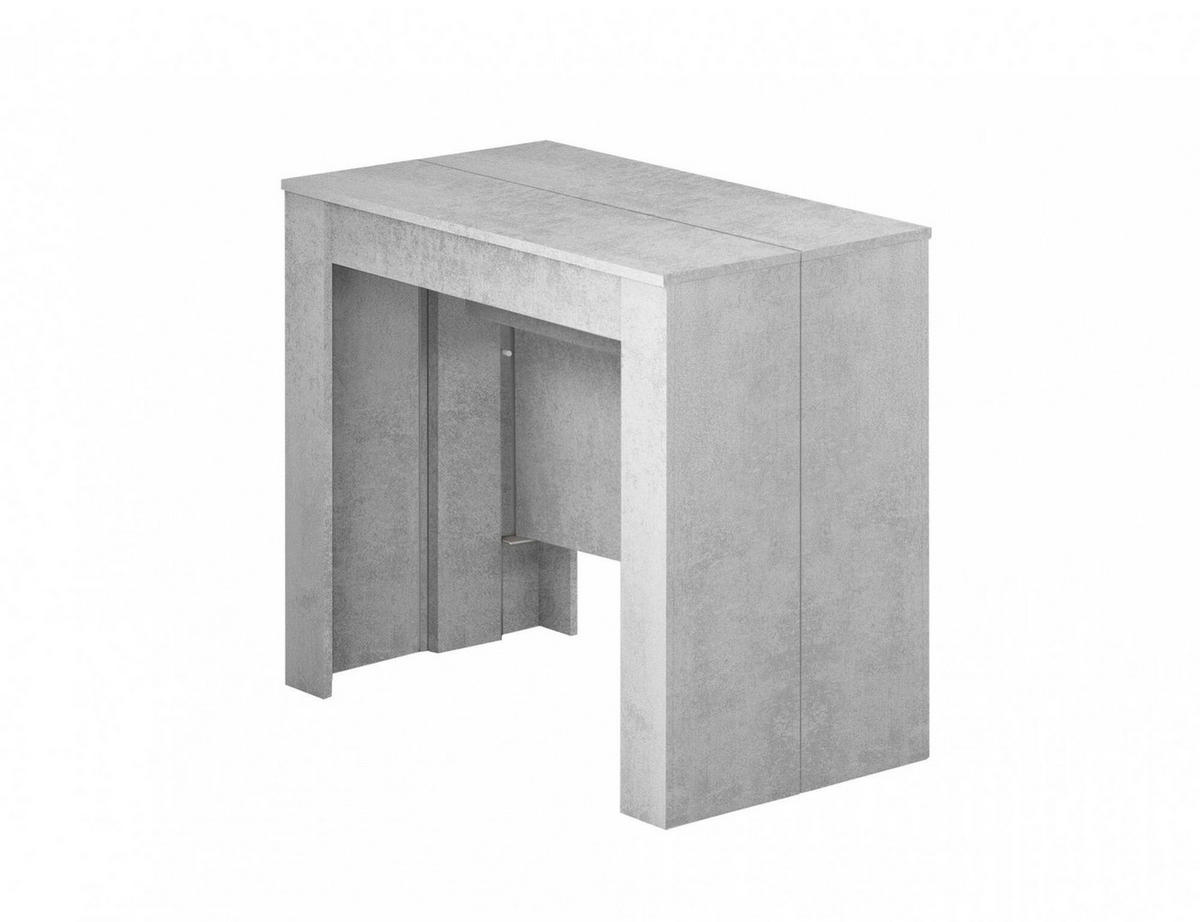 TISCH Ausziehbar Zement 51/90/78 cm - Grau, Holzwerkstoff (90/78/51cm) - DMORA