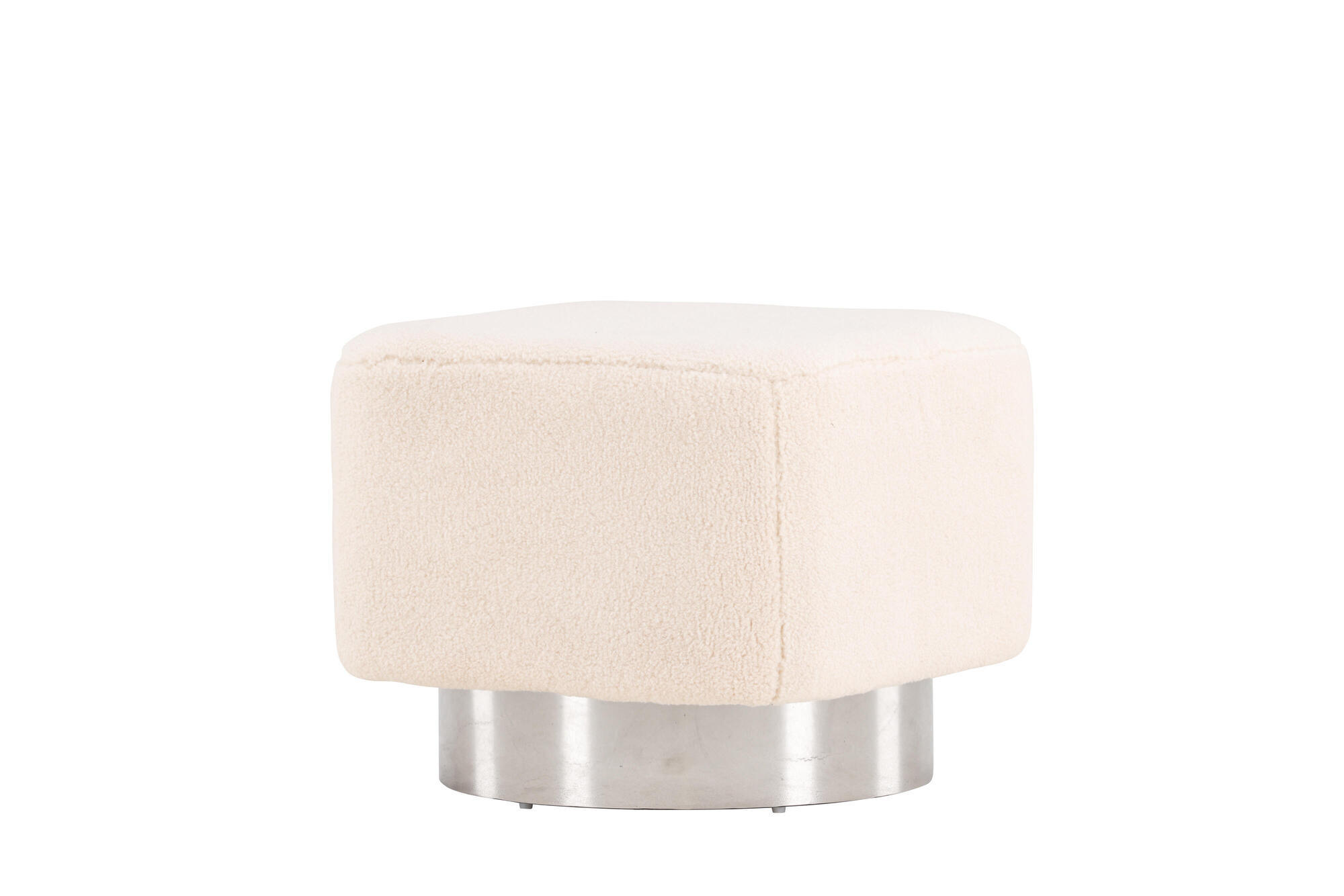 SITZPOUF NEWTON Beige 45x45x38 cm - Beige, Textil (45/38/45cm) - FURNLUX