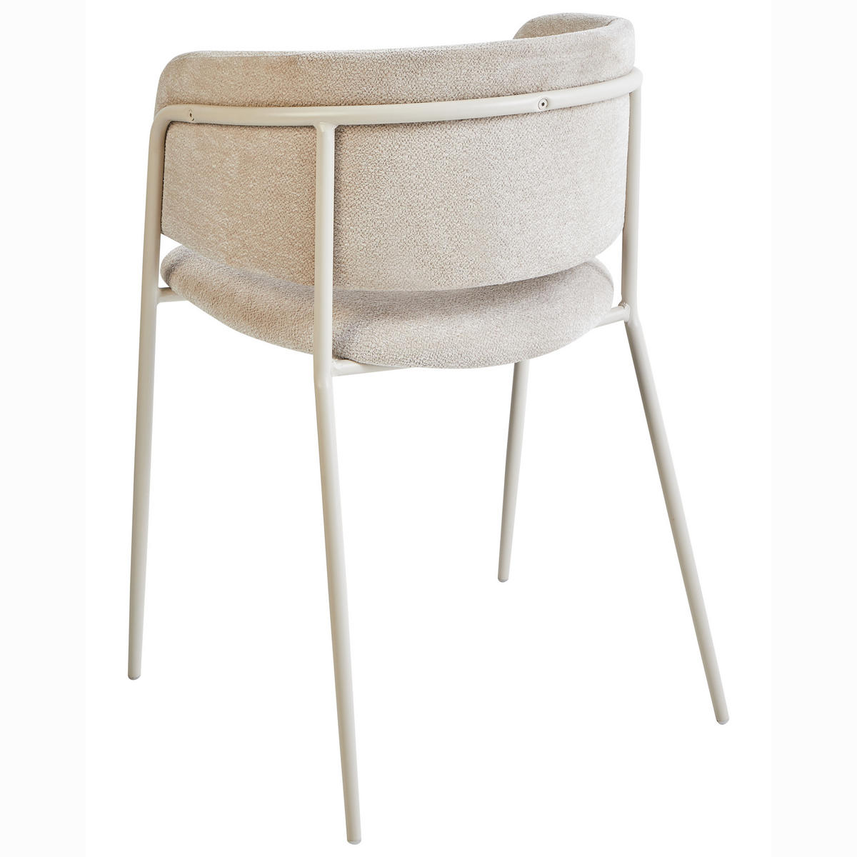 ESSZIMMERSTUHL 2er-Set Hellbeige Springer - Beige, Textil (53/75/51cm) - Beliani