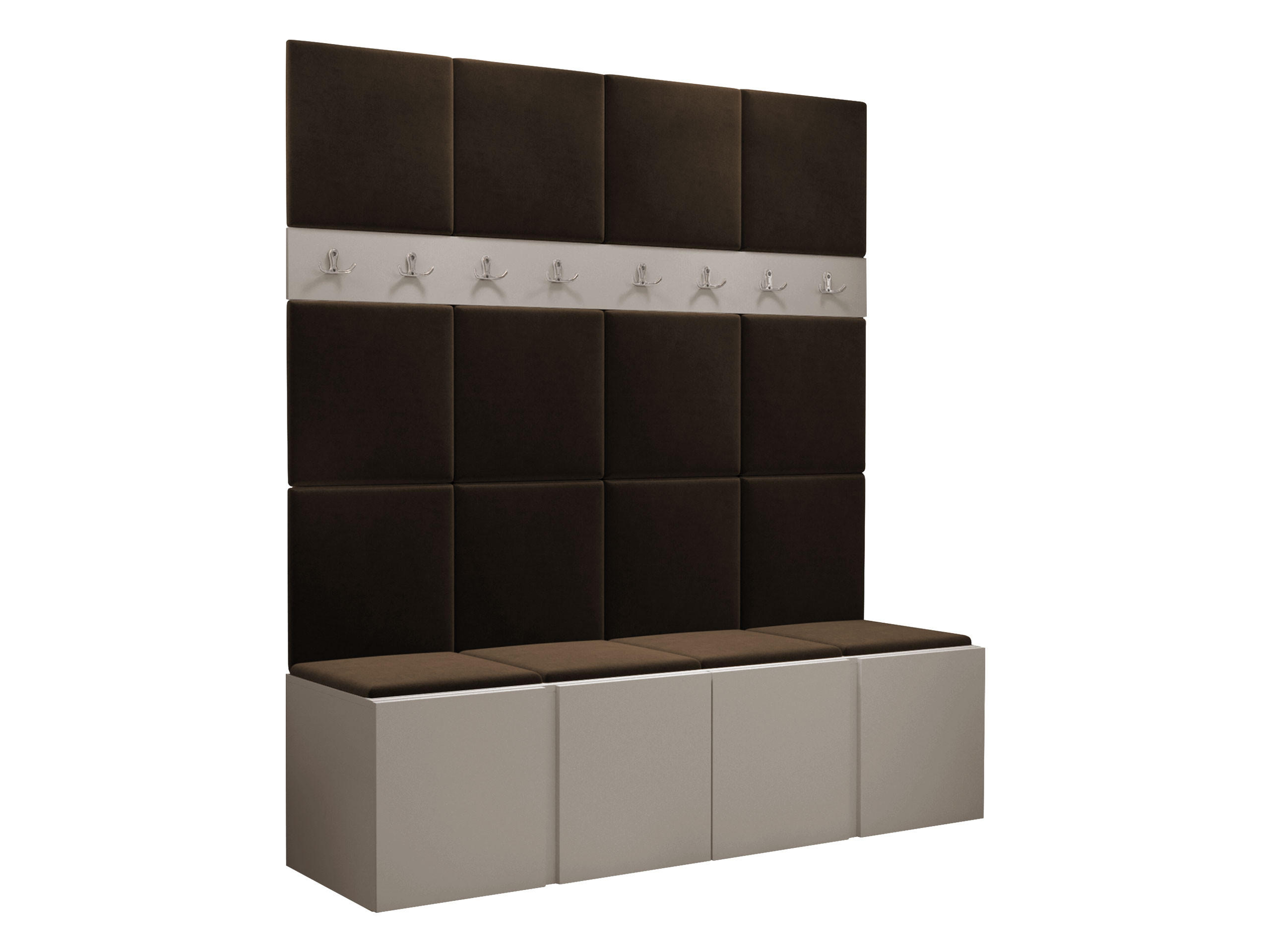 GARDEROBEN-SET Orion V - Kaschmir/Braun, Holzwerkstoff/Kunststoff (168/186/46cm) - MIRJAN24