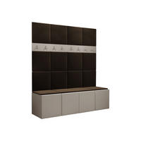 GARDEROBEN-SET Orion V - Kaschmir/Braun, Holzwerkstoff/Kunststoff (168/186/46cm) - MIRJAN24