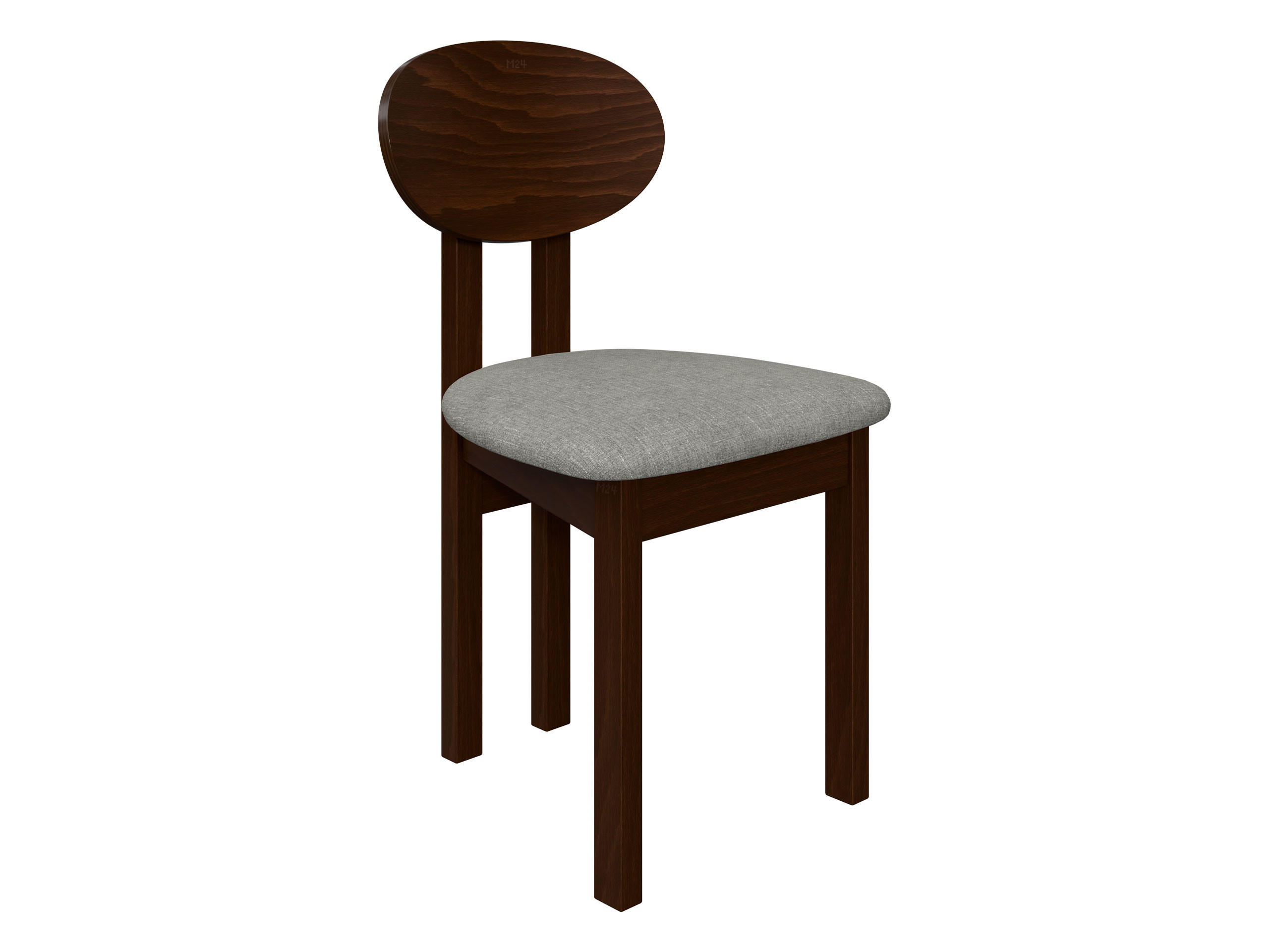 ESSZIMMERSTUHL Divo III - Nussbaumfarben/Hellgrau, Holz/Textil (47/85/48cm) - MIRJAN24