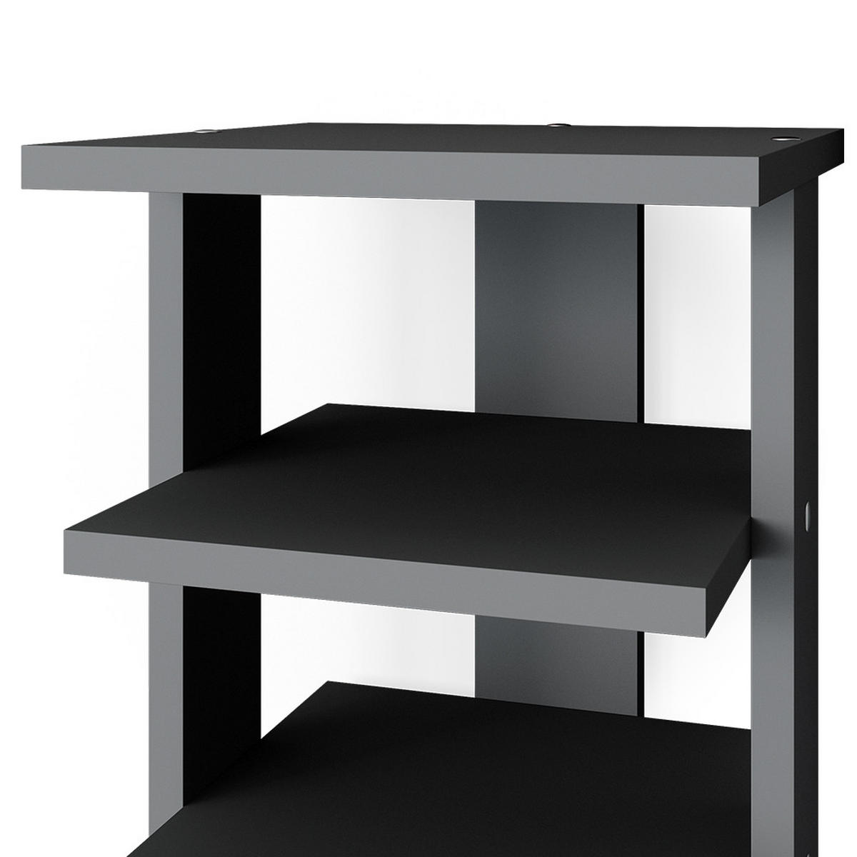 SCHUHSCHRANK Sara Anthrazit 26.7 x 110 cm - Anthrazit, Holzwerkstoff (26.7/110/27.7cm) - Vicco