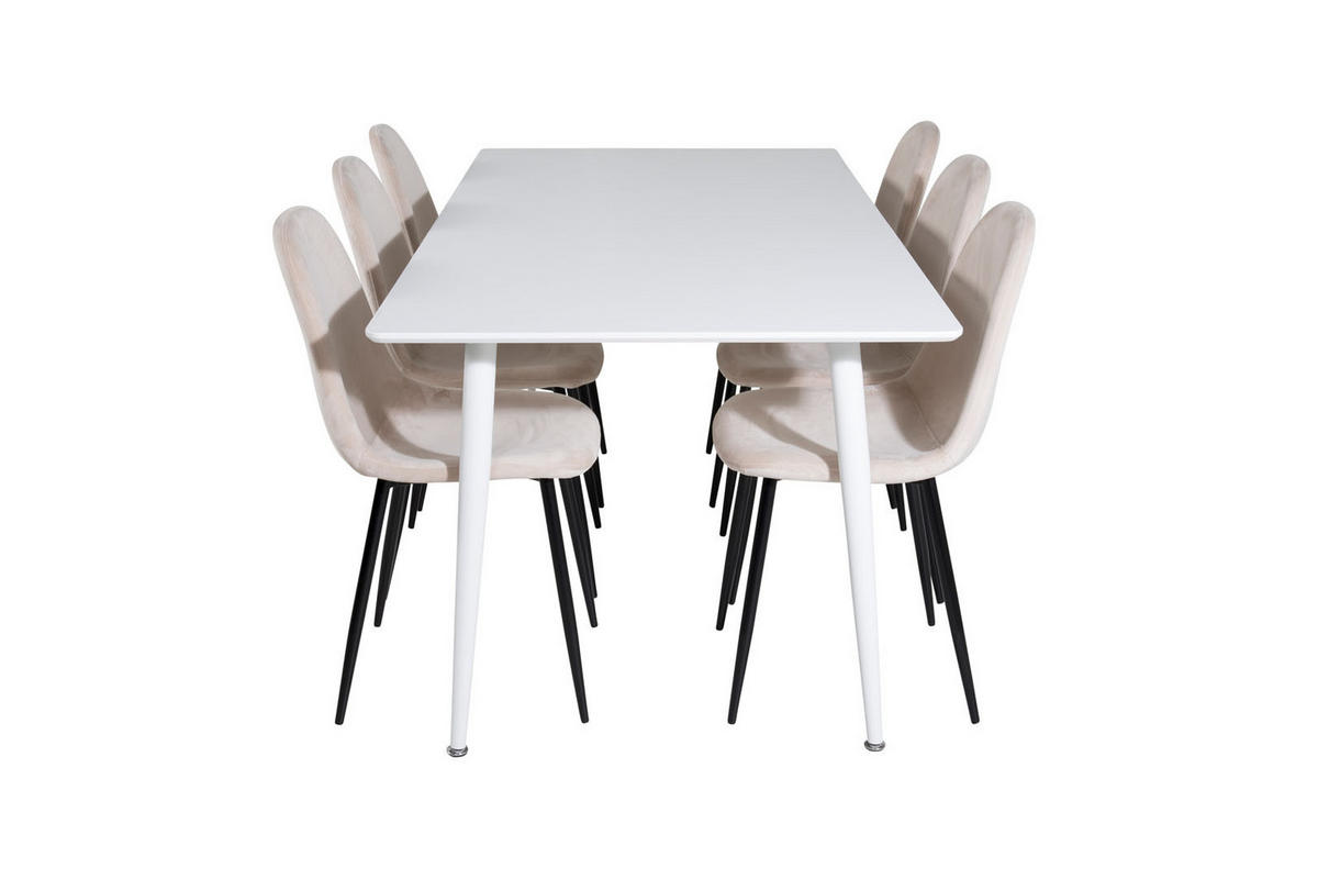 TISCHGRUPPE Beige - Beige, Holzwerkstoff (90/75/180cm) - ebuy24